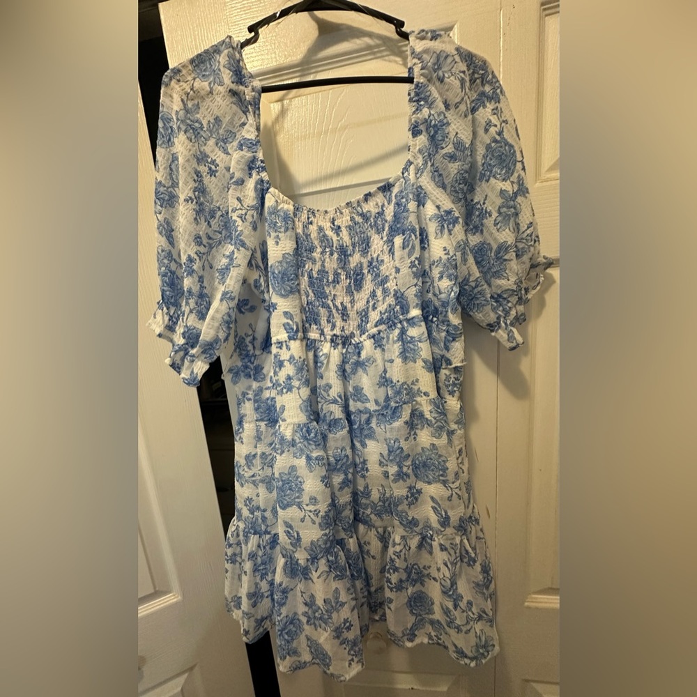 Trixxi Blue Floral Blouse